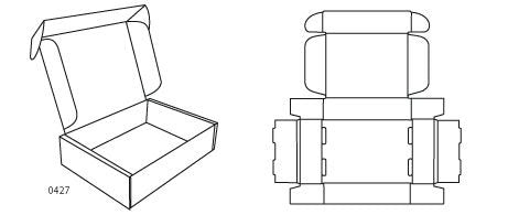 Bang4DaBuck Die Cut 9 3/4" L x 7"W x 2 1/2" H - 50 COUNT - diecutpackaging